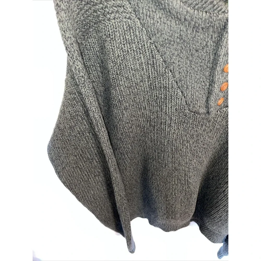 Cabela’s Mens Knit Sweater Size XL Green Dolman Sleeve Button Collar Comfort